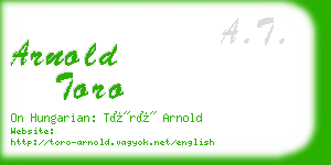 arnold toro business card
